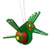 Green Hand-Painted Hummingbird Christmas Ornament 'Emerald Hummingbird'