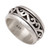 Sterling Silver Meditation Ring with Sinuous Details 'Spinning Waves'