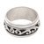 Sterling Silver Meditation Ring with Sinuous Details 'Spinning Waves'