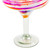 Set of 4 Eco-Friendly Red Handblown Margarita Glasses 'Fineness Enchantment'