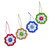 Set of 4 Handcrafted Crocheted Soda Pop-Top Ornaments 'Greener Christmas'