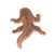 Handcrafted Brown Ceramic Figurine of Axolotl from Mexico 'Divine Axolotl'