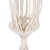Handmade Ivory Cotton Hanging Planter with Mango Wood Beads 'Natural Pride'