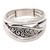 Polished Sterling Silver Band Ring with Traditional Motifs 'Island Awakening'