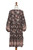 Rayon Batik Tunic Dress with Chocolate Floral Pattern 'Chocolate Spring'
