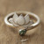 Lotus-Themed Sterling Silver Wrap Ring Crafted in India 'Serene Lotus'