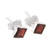 Sterling Silver Stud Earrings with Garnet Gemstone 'Subtle Sophistication'
