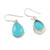 Teardrop Chalcedony Dangle Earrings from India 'Charismatic Drops'