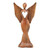 Hand-Carved Semi-Abstract Suar Wood Sculpture of an Angel 'Celestial Protection'