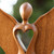 Hand-Carved Semi-Abstract Suar Wood Sculpture of an Angel 'Celestial Protection'