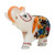 Hand-Painted Floral Soapstone Elephant Figurine from India 'Elephant Salute'