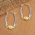 Lotus 18k Gold-Accented Sterling Silver Hoop Earrings 'Divine Soul'