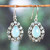 Seven-Carat Blue Topaz and Chalcedony Dangle Earrings 'Paradise Present'
