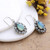 Seven-Carat Blue Topaz and Chalcedony Dangle Earrings 'Paradise Present'