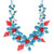 Floral Howlite and Quartz Beaded Statement Necklace 'Summer Blossoming'