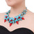 Floral Howlite and Quartz Beaded Statement Necklace 'Summer Blossoming'