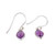 Polished Amethyst Sterling Silver Dangle Earrings from India 'Lavender Beauty'