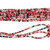 Handcrafted Red and Black Glass Beaded Long Necklace 'Sparkling Fire'