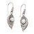 Classic Sterling Silver Dangle Earrings with White Pearls 'Pearly Swan'