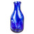 Cobalt Handblown Recycled Glass Carafe and Cup Set Pair 'Cobalt Allure'