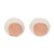Round 18k Rose Gold-Accented Sterling Silver Button Earrings 'Dulcet Nimbus'
