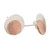 Round 18k Rose Gold-Accented Sterling Silver Button Earrings 'Dulcet Nimbus'