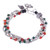 Hill Tribe-Themed Carnelian and Silver Beaded Charm Bracelet 'Call for Courage'