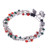 Hill Tribe-Themed Carnelian and Silver Beaded Charm Bracelet 'Call for Courage'