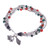 Hill Tribe-Themed Carnelian and Silver Beaded Charm Bracelet 'Call for Courage'