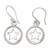 Star-Themed Round Sterling Silver Dangle Earrings from Bali 'Starry Medal'