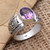 Amethyst and Sterling Silver Cocktail Ring 'Chastity in Purple'