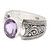 Amethyst and Sterling Silver Cocktail Ring 'Chastity in Purple'