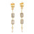 Gold-Plated Labradorite and Pearl Dangle Earrings 'New Year'
