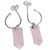 Sterling Silver Hoop Earrings With Rose Quartz Crystals 'Crystal Hoops'