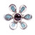 Flower Ring with Garnet 'Flower Gem'