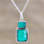 Green Onyx and Sterling Silver Pendant Necklace 'Day Party in Green'