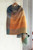 Super Soft Brown-Orange Plaid Alpaca Wool Patterned Scarf 'Autumn Squared'