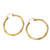 Gold-Plated Bamboo-Inspired Hoop Earrings 'Charming Bamboo'