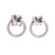 Karen Silver Infinity Knot Button Earrings 'Forever Knot'