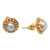 Gold-Plated Cultured Freshwater Pearl Stud Earrings 'Wake Me Up'