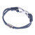 Blue Leather Unisex Pendant Bracelet 'Cool Infinity in Blue'