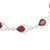 Indian Garnet and Sterling Silver Link Bracelet 'Gleaming Drops'