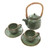 Ceramic and Bamboo Tea Set for Two 5 Pcs 'Traditional Tea'