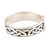 Sterling Silver Band Ring with Om Motif 'Entwined Universe'