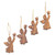 Hand Carved Wooden Christmas Ornaments Set of 4 'Simple Angels'