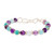 Purple Blue and White Agate Beaded Bracelet from Costa Rica 'Costa Berries'
