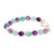 Purple Blue and White Agate Beaded Bracelet from Costa Rica 'Costa Berries'