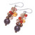 Chalcedony and Cultured Pearl Dangle Earrings 'Chocolate Truffle'