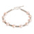Sterling Silver and Cultured Pink Pearl Bracelet 'Rosy Combination'