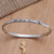 Hand Crafted Gold-Accented Bangle Bracelet 'Glimmer in Your Eye'